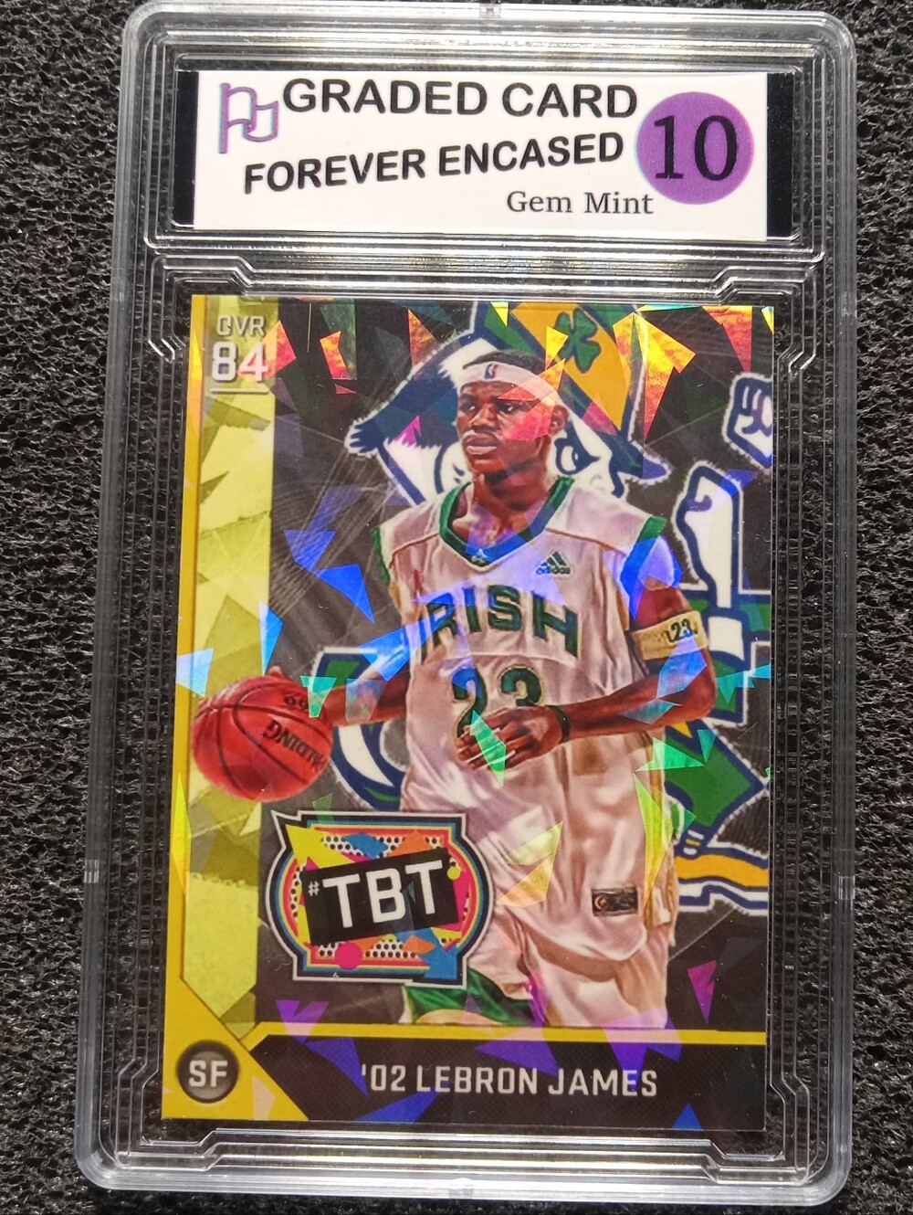 Lebron James Highschool Cracked Ice Basketball Rookie Card